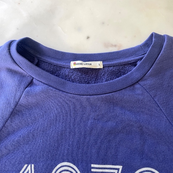 Marine Layer Periwinkle Blue 1976 Graphic Sweatshirt - Picture 7 of 16